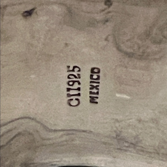 Taxco Sterling Silver Floral Cuff with Turquoise - Picture 4 of 8